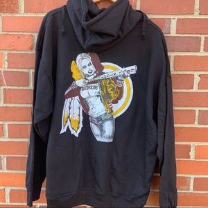 Jon Lauren Navy/Redskins hoodie hooded sweatshirt XL